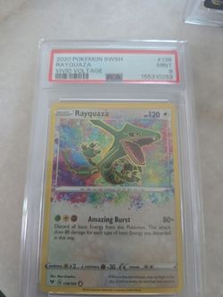 PSA 9 Rayquaza Pokémon Card Vivid Voltage 138/185