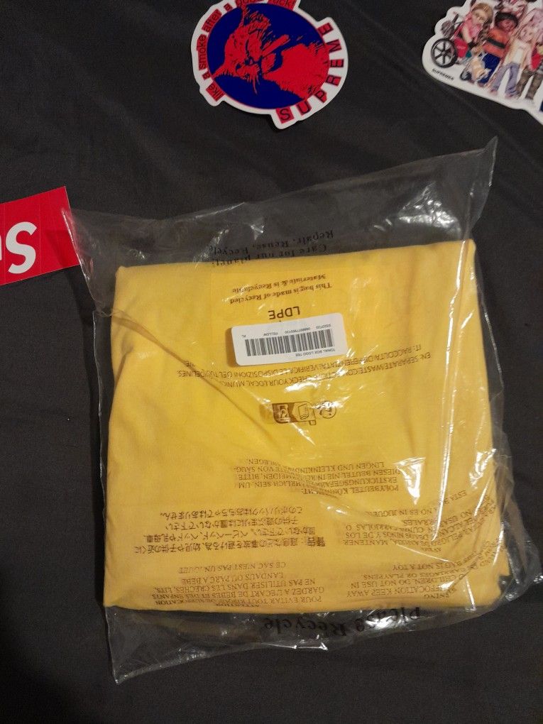 Yellow Supreme Tonal Box Logo T-Shirt Size XL