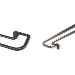 Double Curtain Rod Set for Blackout Panels Black 66-144  Matte-Nickel 48-88