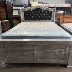 Queen Bed With Mattress 