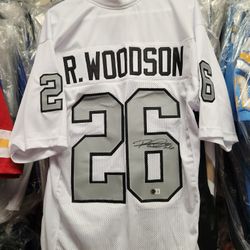Raiders Rod Woodson Signed, Beckett-Certified Jersey 