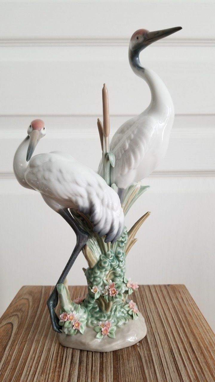 Lladro Figurine Courting Cranes