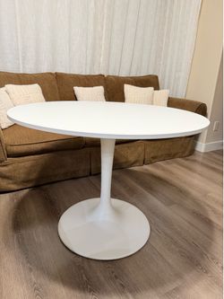 White dining table