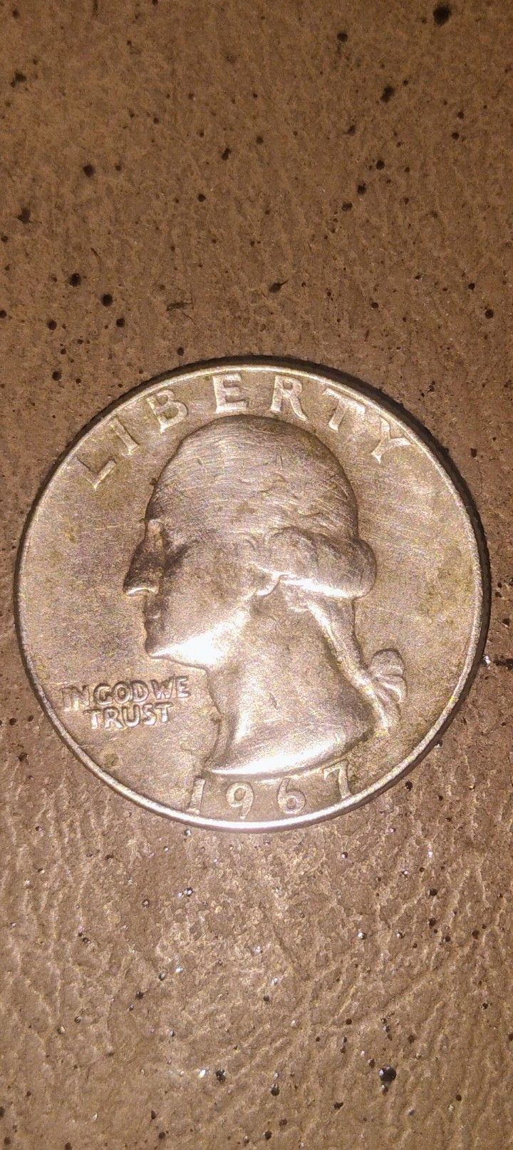 1967 Quarter No Mint Mark 