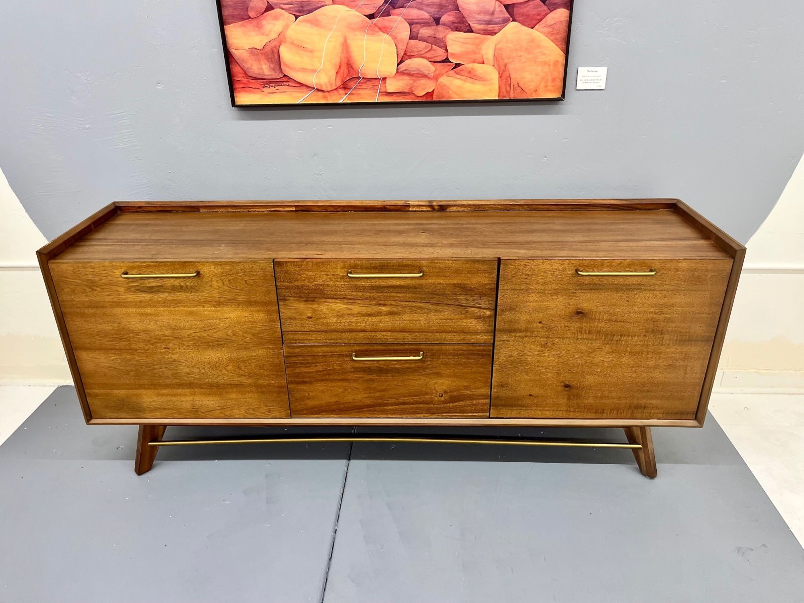 MCM Walnut Credenza by Designer Denali
