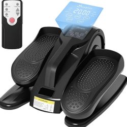 Under Desk Elliptical Machine – Mini Seated Leg Exerciser with Adjustable Speed, Remote Control & LCD Display for Home or Office