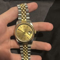 16233 Rolex Datejust 36mm Champagne Dial V Two-Tone Jubilee Bracelet