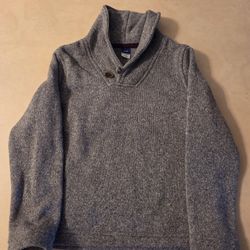 Boys Pull Over Sweater One Button On Collar