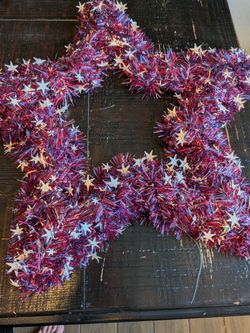 Fourth of July Patriotic Star Wreath