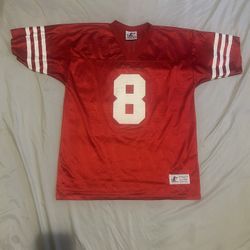 Steve Young San Francisco 49ers Vintage Logo Athletic  Jersey (Youth XL/Men’s S)