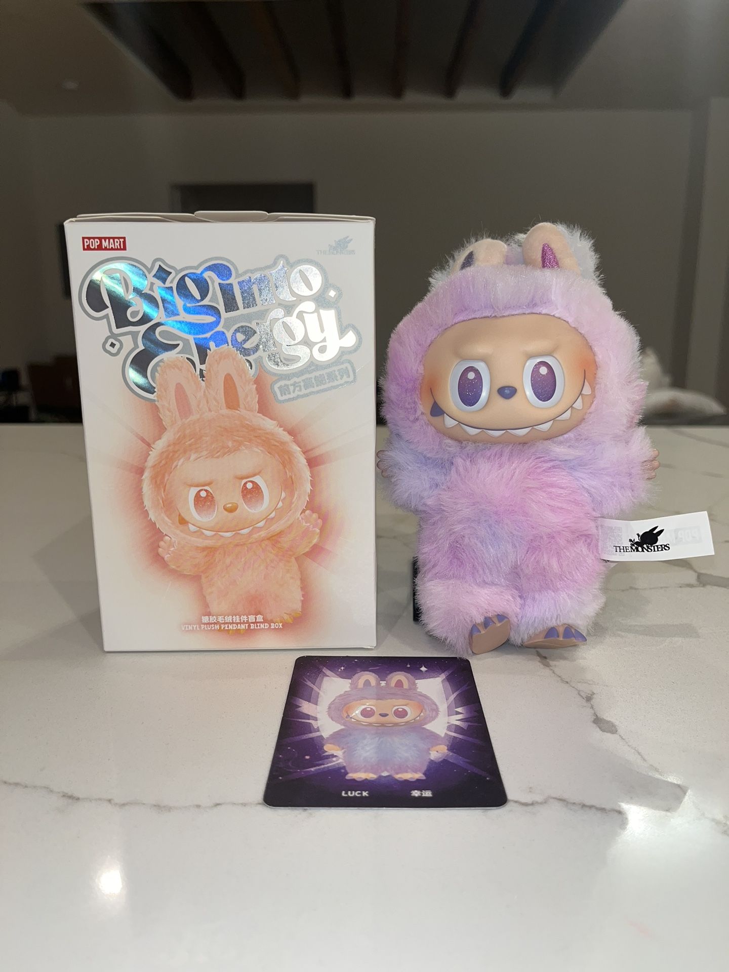 POP NOW - BIG INTO ENERGY LABUBU “LUCK” (PURPLE) 💜 100% AUTHENTIC