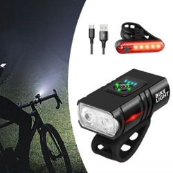 RECHARGEABLE BICYCLE LAMP 1500LUMENS-WATER RESISTANT 
[ SUPER BRIGHT ] Our bike safety lights for night riding with 2 LED lights at 1500 high lumens 
