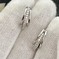 925 Sterling Silver Round Minimalist Stud Earring 