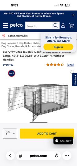 EveryYay Ultra Tough 2-Door Folding Dog Crate