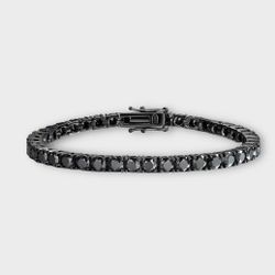 925s black moissanite tennis bracelet 