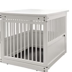 Richell Wooden End Table Dog Crate, 31.1" L X 25" W X 24" H