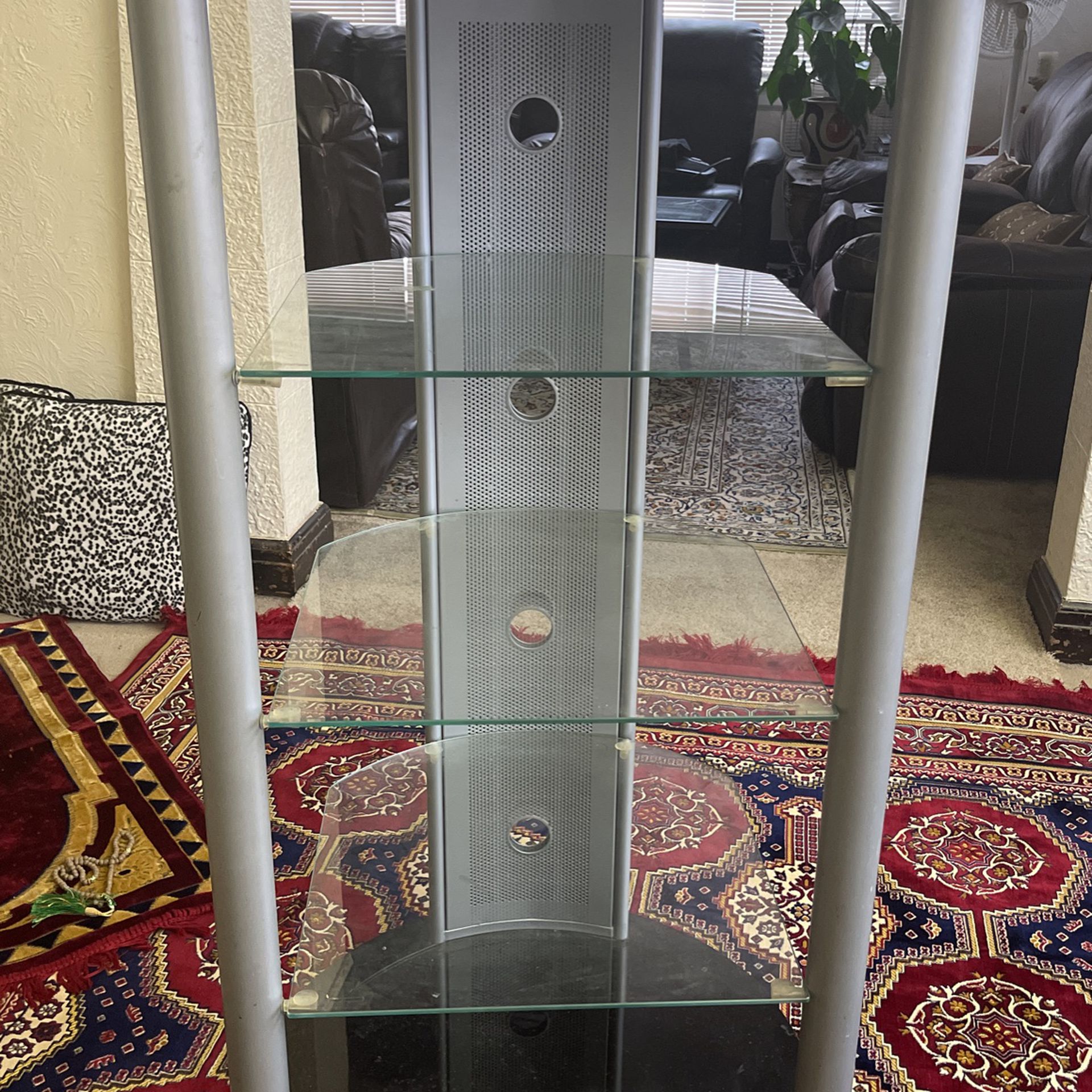 Glass tv table