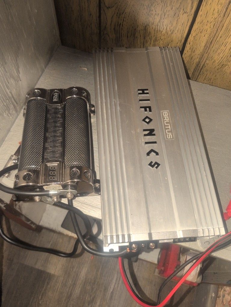 Hyphonics 4000 W Rms 1 Ohm Mono block Amplifier And Boss  Capacitor 