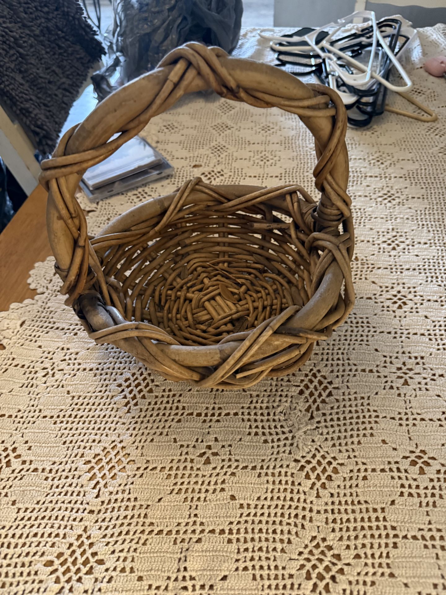 Small light colored basket