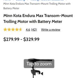 Sun Dolphin 12’ Jon Boat With Mini Kota Trolling Motor And 2 Marine Batteries 