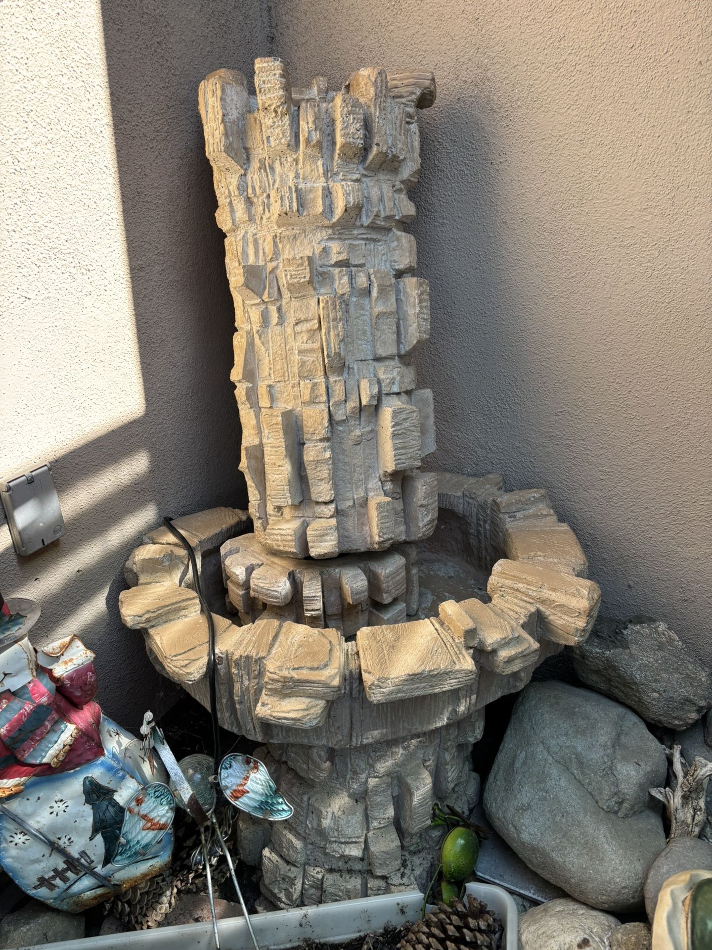 decorative outdoor water fountain