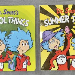 2 Dr. Seuss Board Books (Summer Things & School Things) - EXCELLENT CONDITION