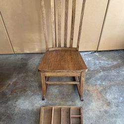 Antique Mission Oak Sewing Rocker - Chittenden & Eastman "Square Brand"