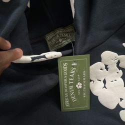 navy blue denim tears 