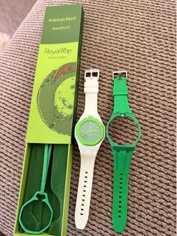 Green Royal watch rep Brand New flawless with 2 bands