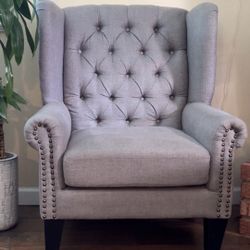 Modern Gray Accent Chairs Living Room (pair)