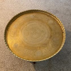 Golden Brass Antique Table 