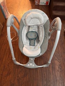 Ingenuity Convert Me 2-in-1 Portable Vibrating Baby Swing Nash, Infant, Gray (Unisex)