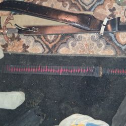 Red And Black Handled Samurai Sword 