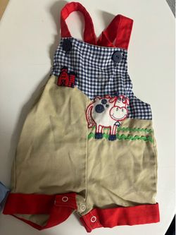 unisex baby cow overalls