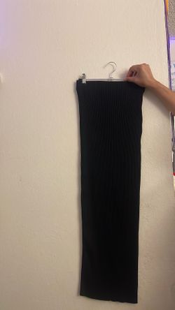 Zara black ribbed knit skirt size S