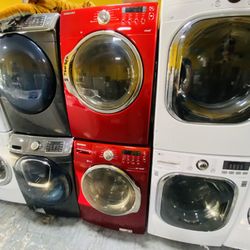 Lavadora Y Secadora Samsung Roja A Pagos