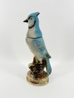 Vintage 1969 EMPTY Jim Beam Blue Jay Bird Whiskey Whisky Decanter