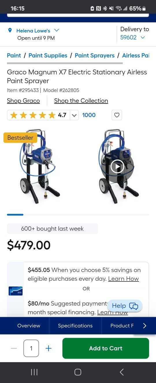 Graco X7 Spray Painter