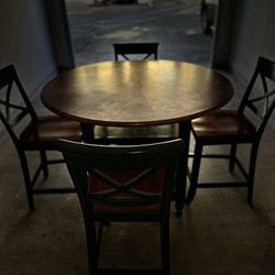 Unique Round Dinning Table With Four Chairs 