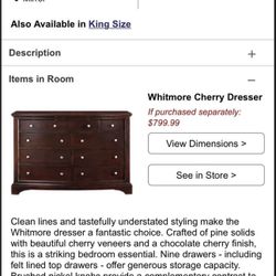 Whitmore Dresser With Mirror And Two Nightstands 
