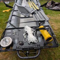 FlyCraft Inflatable Drift boat With trailer 