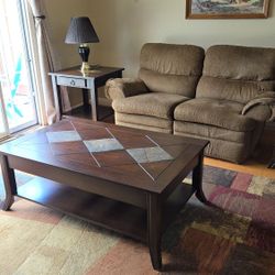 Coffee Table + 2 End Tables