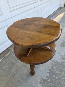 Vintage American Furnature Round Wood Table