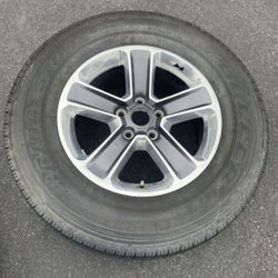 1 New - 255/70r18 5x5 5x127 Jeep Wrangler Sahara JL JK Gladiator Rim Wheel 100% Treads Tire!!!!!