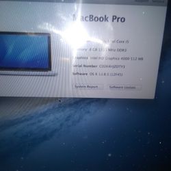 MacBook Pro I5 With Charger