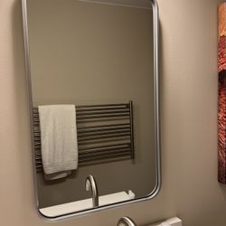 Sabine Metal Rounded Rectangle Wall Mirror 