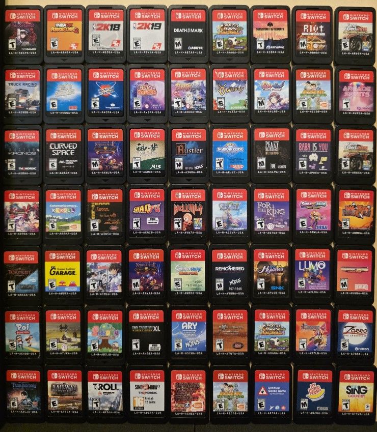 Nintendo Switch games (No Cases)