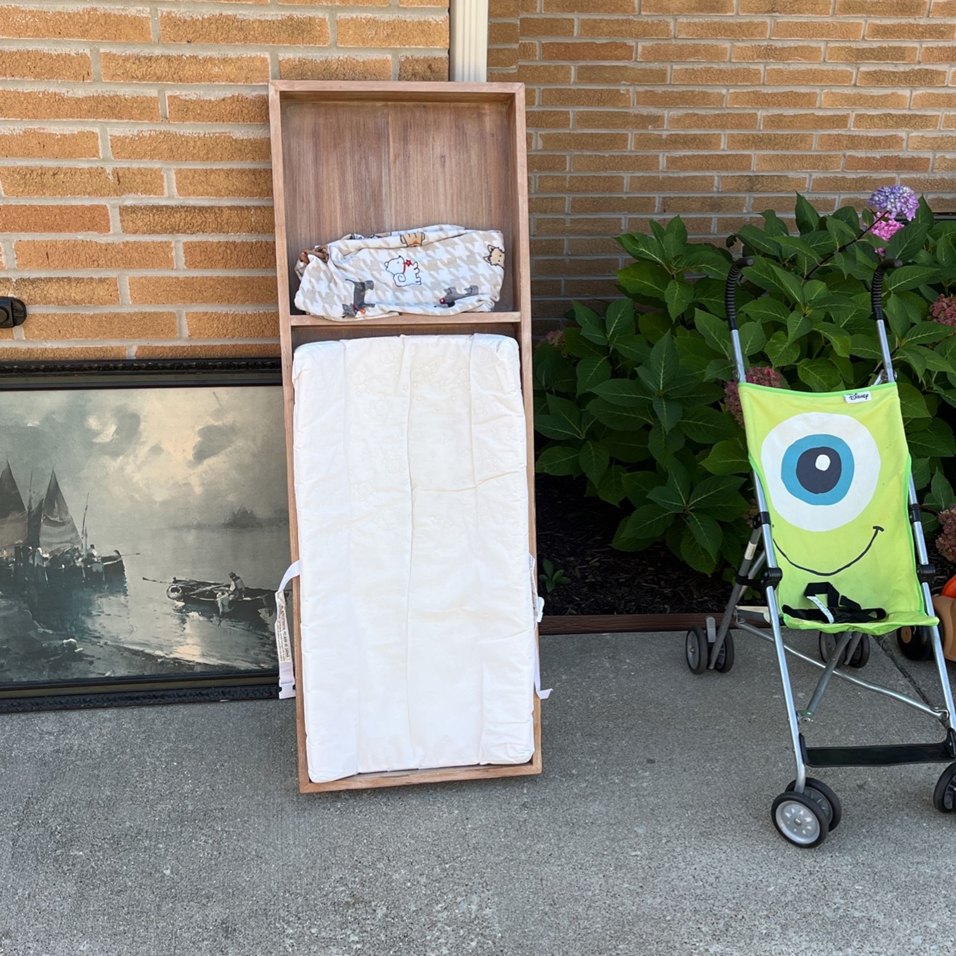Baby Changing Wooden Table