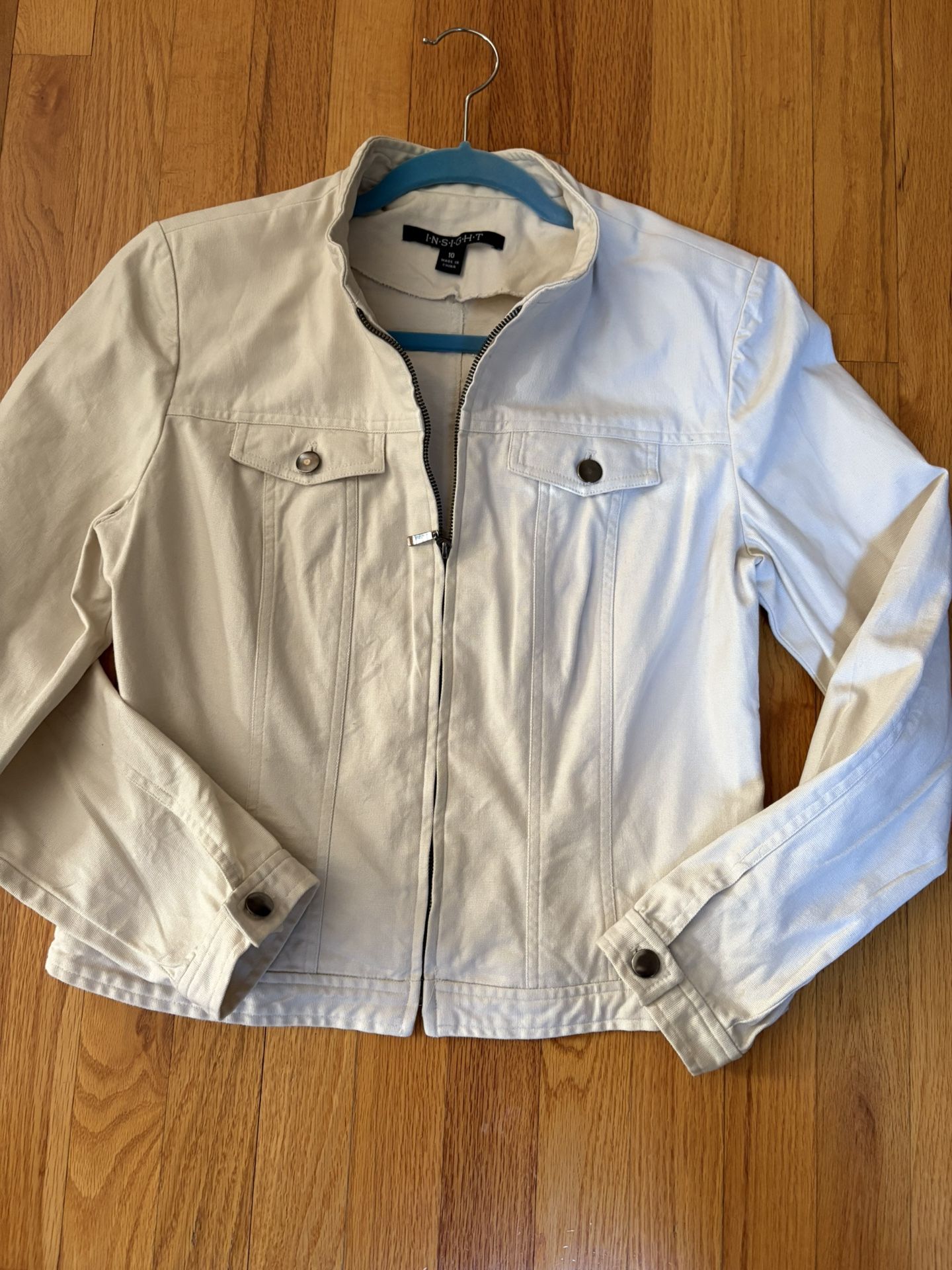Insight Ladies New Moto Denim Style Jacket SZ 10