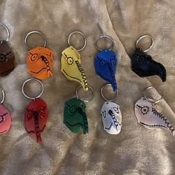 Real Leather Plague Keychain / Charm